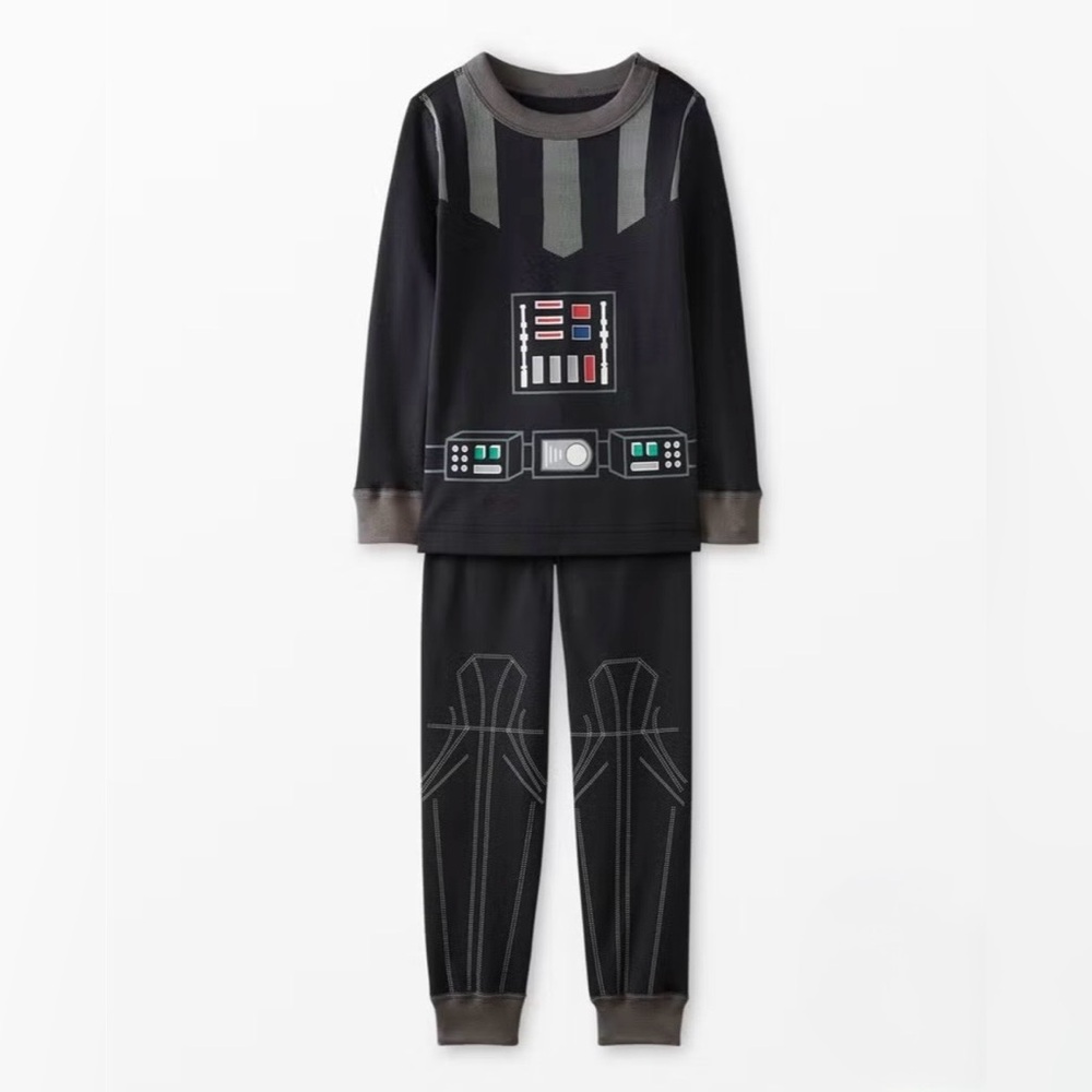 Hanna Andersson Darth Vader Long John Pajama Set Costume Size 8 (130 cm)